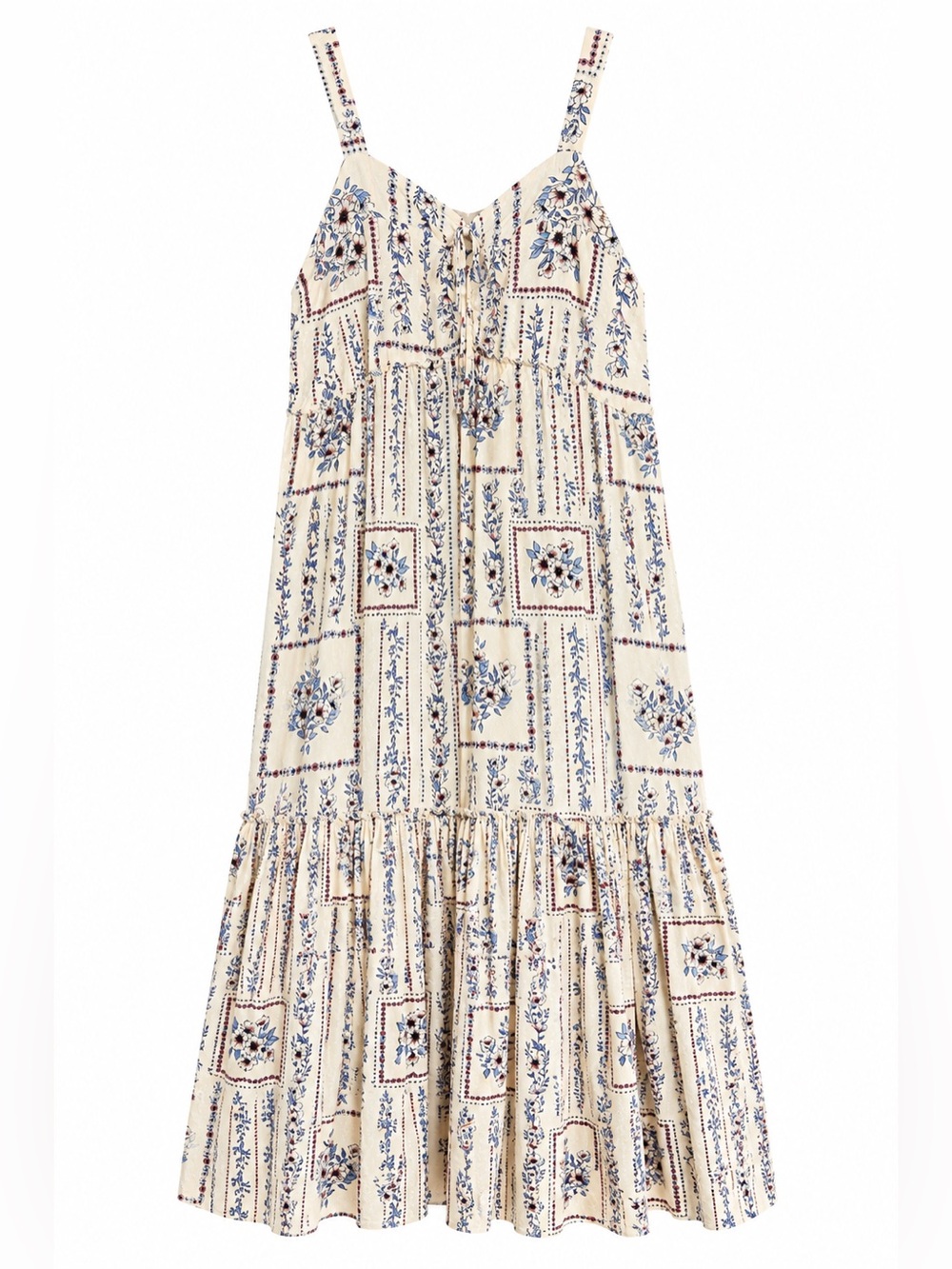 Maurices XXL Boho Floral Maxi Dress Adjustable Straps Pockets Lined Rayon Ruffle - Picture 3 of 8